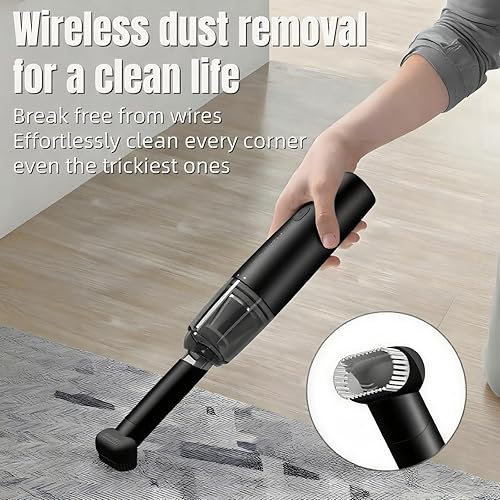 Miniatura 7 de Mini aspiradora, aspiradora portátil sin cable, cabezal de succión multifuncional, potencia fuerte, aspiradora de escritorio, aspiradora de mano