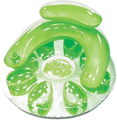 Poolmaster Water Pop - Flotador circular para piscina, verde, grande