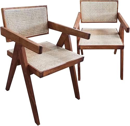 Miniatura 11 de Ibiza - Silla de ratán natural, juego de 1 – Sillas plegables modernas de ratán para comedor al aire libre, patio, silla decorativa para sala