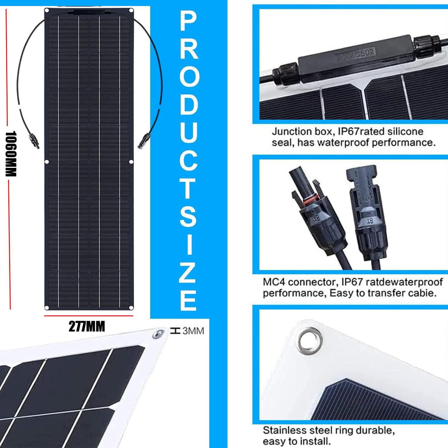 Pannelli Solari Domestici Da 200 W, 400 W E 800 W, Kit Di Pannelli Solari Monocristallini Flessibili, Kit Di Pannelli Solari Flessibili, Con Regolatore Di Carica Da 40 A,200W
