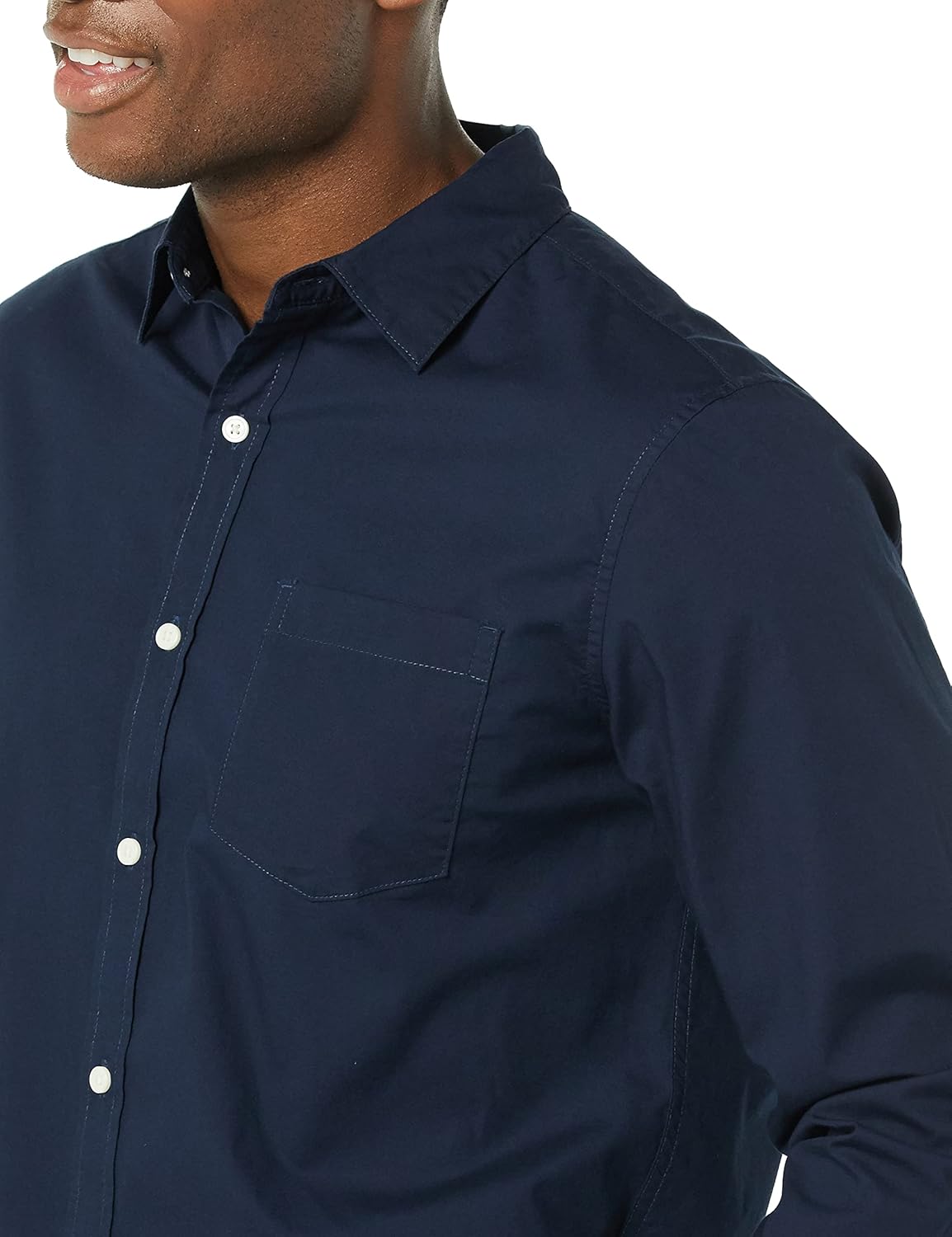 Amazon Essentials Men's Long-Sleeve Regular-fit Stretch Poplin Shirt - Image 5