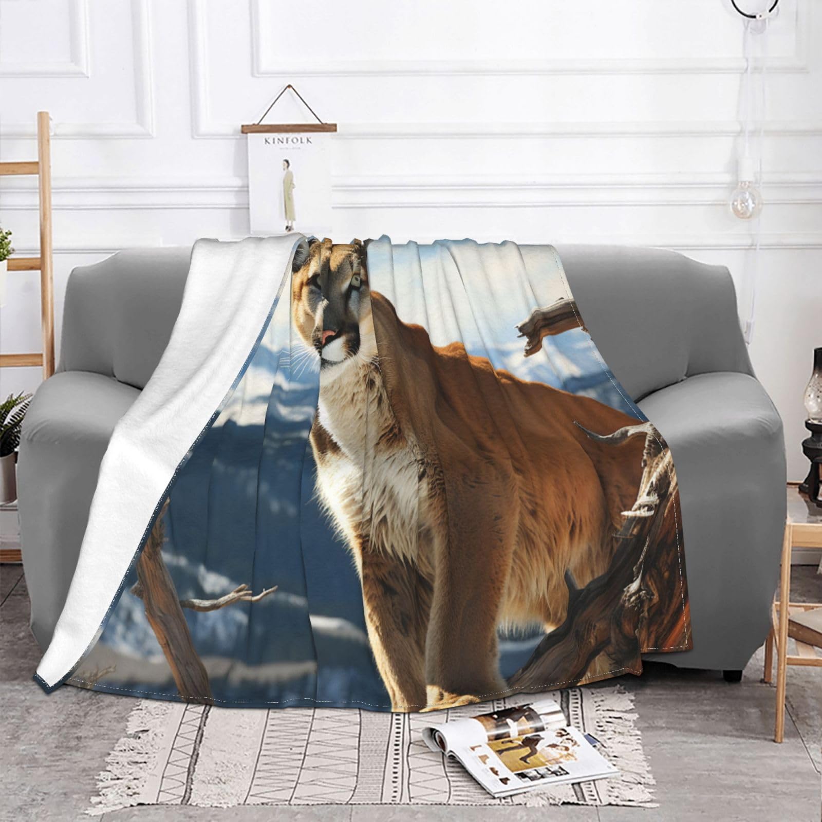 Couverture Polaire Pour Canapé Tv Douce Confortable Épaisse Et Chaude 3D Motif L'Étrange Noël De