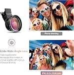 MIAO LAB 2-in-1 Phone Camera Lens Kit, 12.5X Macro + 0.45X Wide Angle (140°) Cell Phone Clip-on Lens for iPhone/Android, Includes Travel Bag