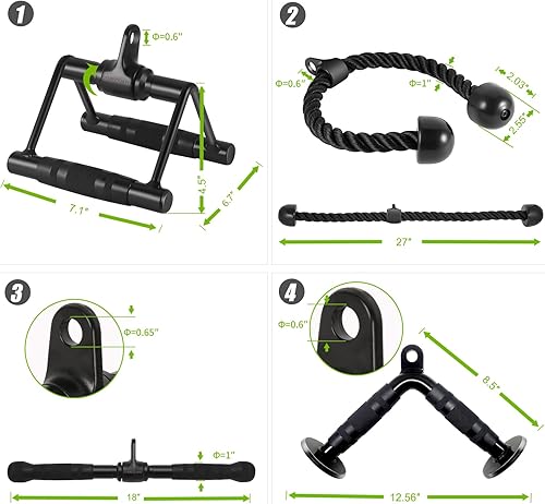 Miniatura 7 de Accesorios de cable para gimnasio en casa, fabricados en acero sólido resistente, accesorio de extracción LAT, accesorios para máquina de peso,