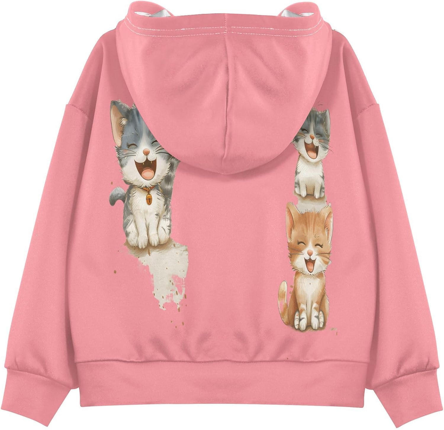 ALAZA cat Cutte Kitten Hoodies Sweatshirt for Boys Girls Kids Hooded Pullover Top