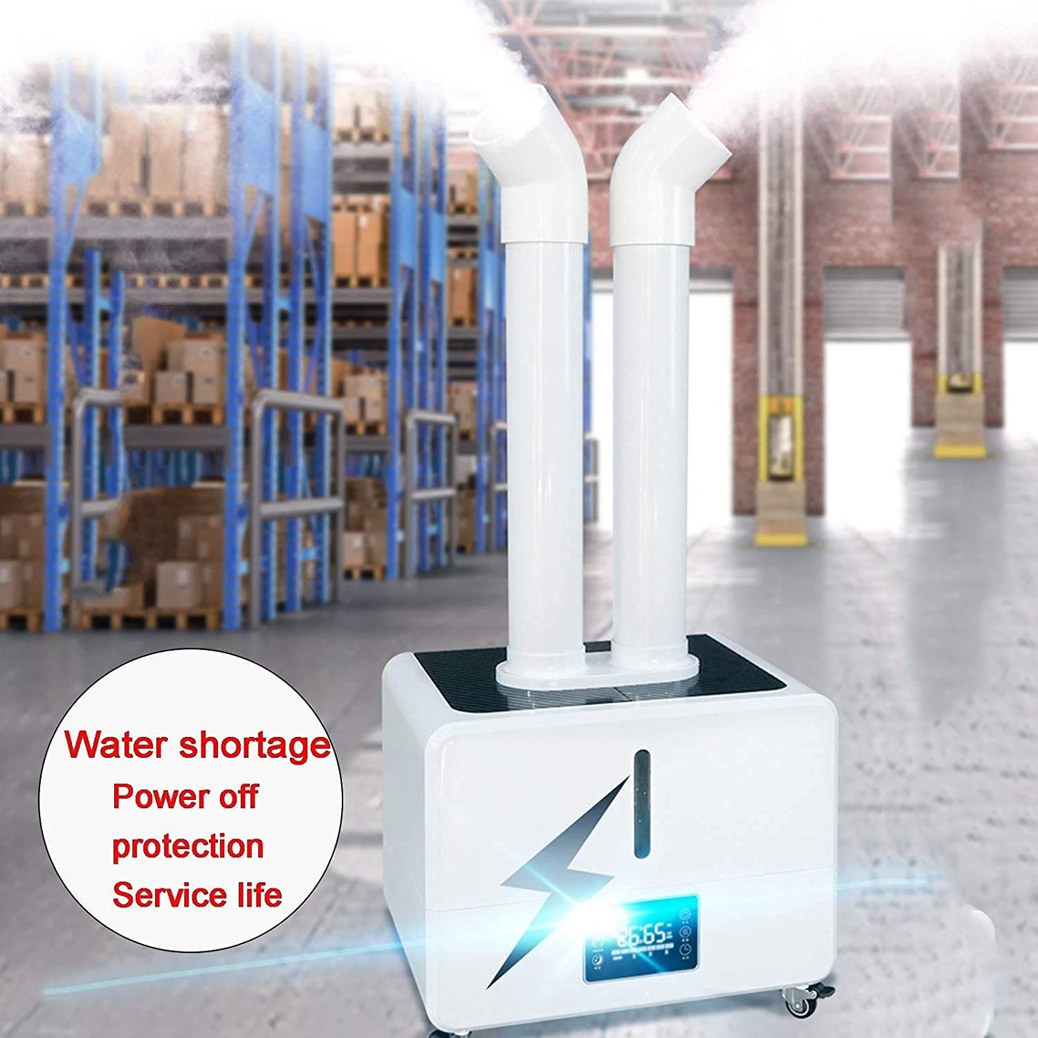 Befeuchter, LED Display Cool Mist 18L Leise, breite Öffnung Großes Schlafzimmer Textilwerkstatt Industrielle Sprühbefeuchter