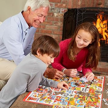 White Mountain 1000 Piece Jigsaw Puzzle Fun Sayings, Food & Drink Puns | Large Pieces, Gift for Adults and Family, 24x30 in, Collage