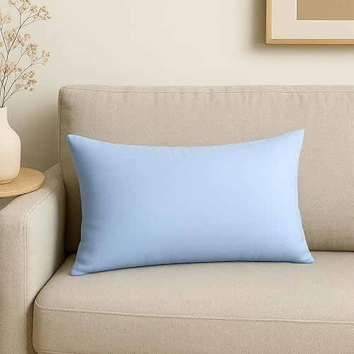 Vista 195 de Thmyo Paquete de 2 fundas de almohada cuadradas decorativas de algodón, fundas de almohada de sublimación en blanco, fundas de cojín blancas