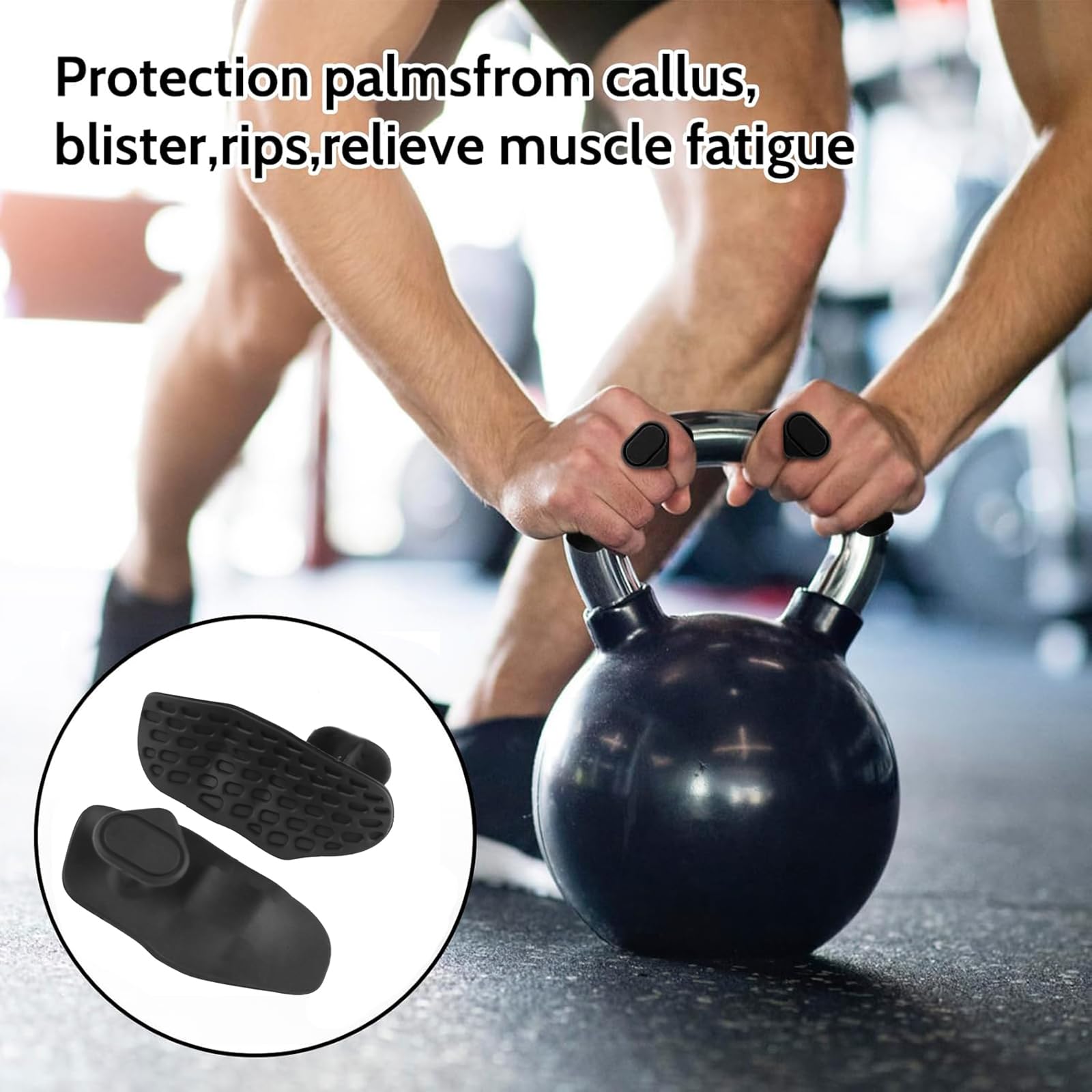 Lot De 4 Poignées Antidérapantes Musculation - Pads PréHension Tractions Fitness Cross Training - Alternative Aux Gants