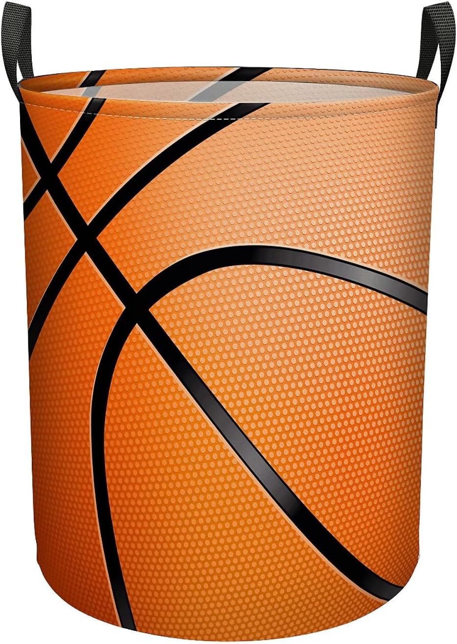 Basketball Laundry Basket, Large Foldable Clothes Bag Collapsible Storage Bin Basket For Nursery,Office,Toy Organizer,Home,Decor - 19.7 Inch X 15.7 Inch