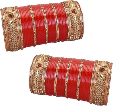 iCraftJewel Bridal Chura Bangle Set CZ 