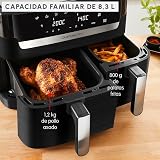 Moulinex Friteuse sans huile, Capacité 8,3 L, Jusqu'à 8 personnes, 7 programmes automatiques, Ecran tactile digital, Économie d'énergie, Air Fryer, Application dédiée, Easy Fry Dual EZ901820 - 2