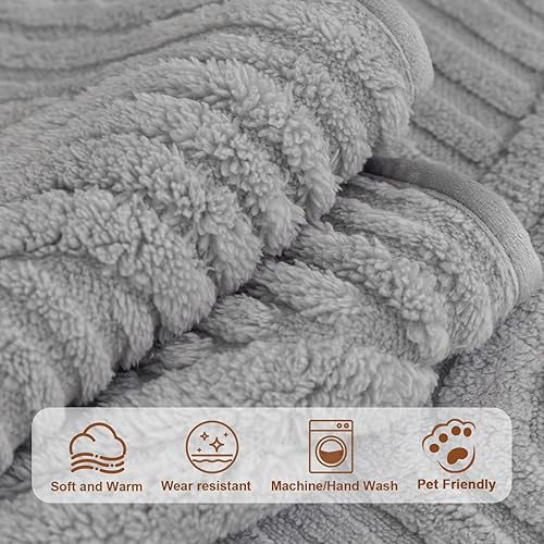 Miniatura 4 de Funda de sofá suave y sólida lavable, funda antideslizante de felpa para sofá modular de 3 cojines, funda de sofá afilada L, protector de muebles