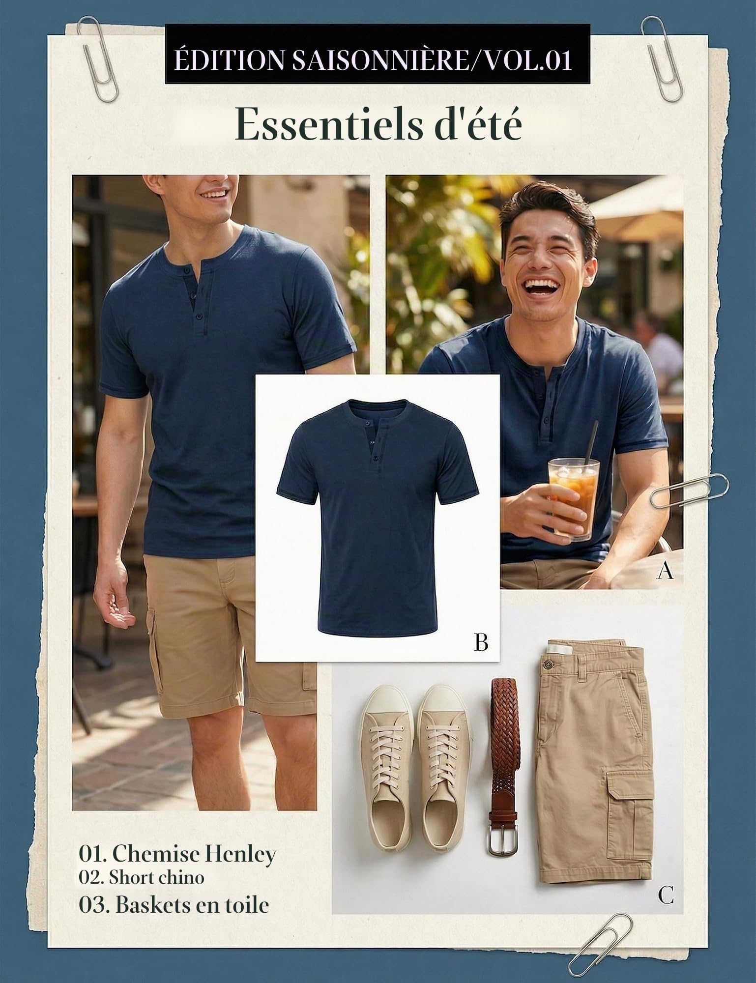Tee Shirt Homme en Coton Henley T-Shirt avec Manches Courtes Col Tunisien à Boutons Décontracté Basique S-3XL