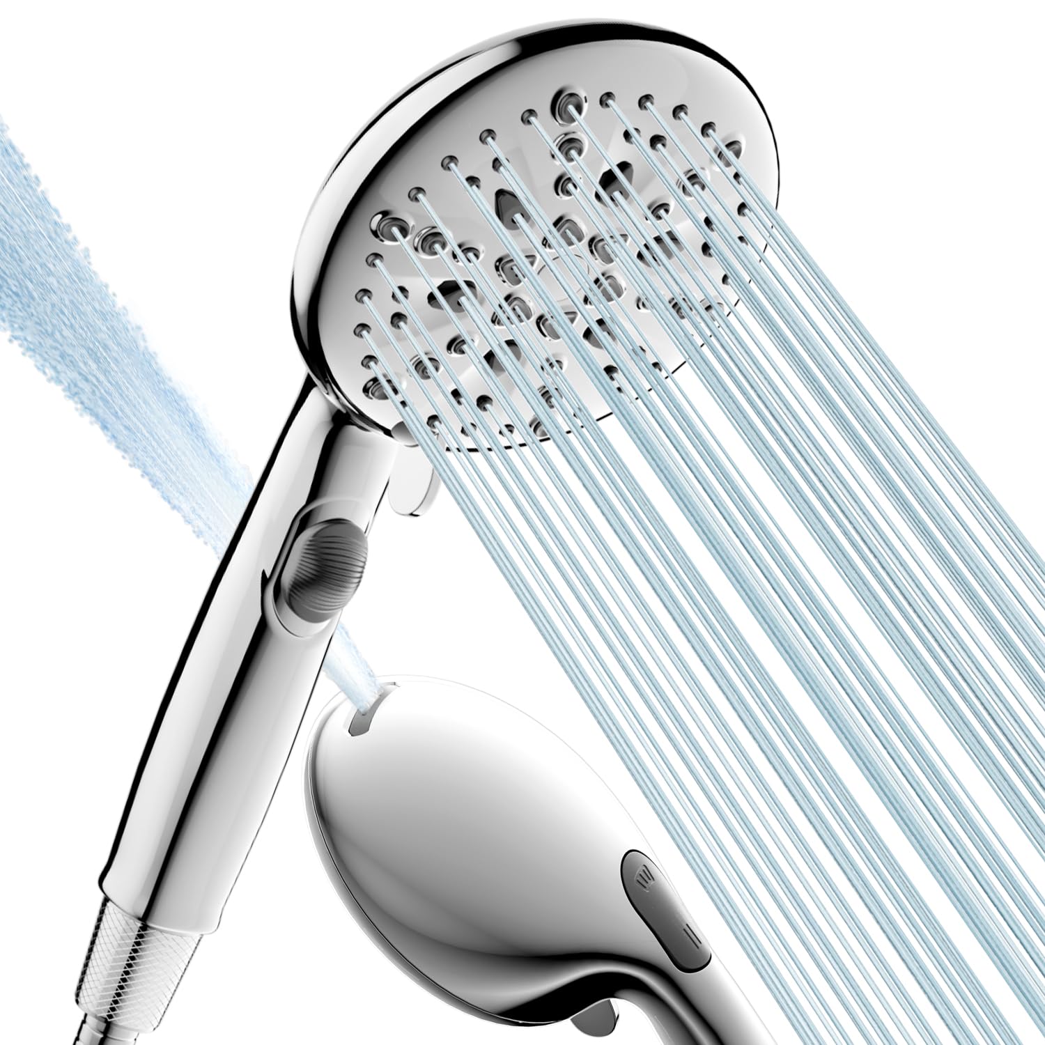 Cobbe Shower Head and Hose Set, 9 Spray Modes Shower Heads with Stop Button, Universal Bathroom Shower Head with Power Jet,Large Powerful Showerhead
