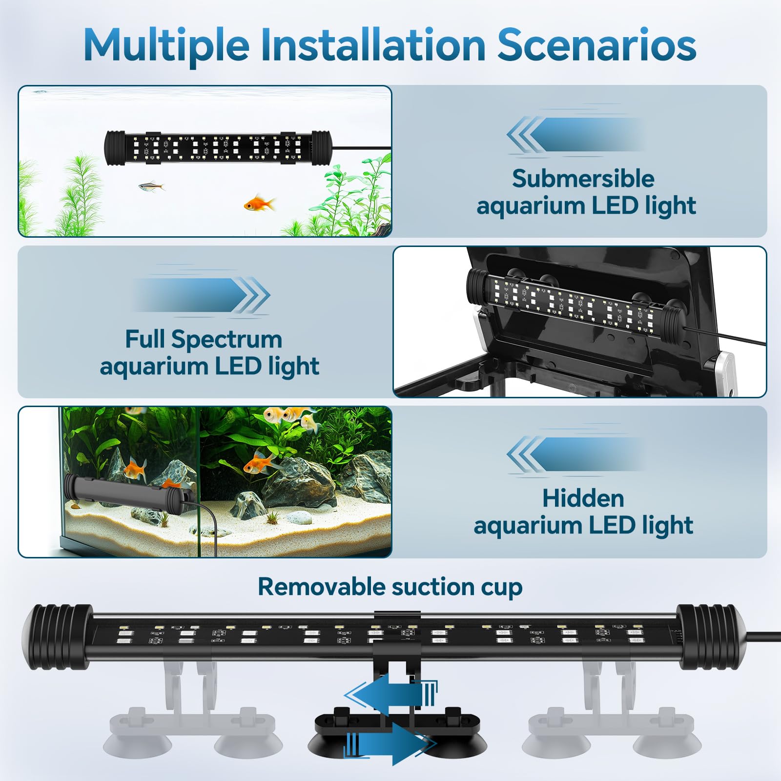AQQA Éclairage LED pour aquarium - 36 W