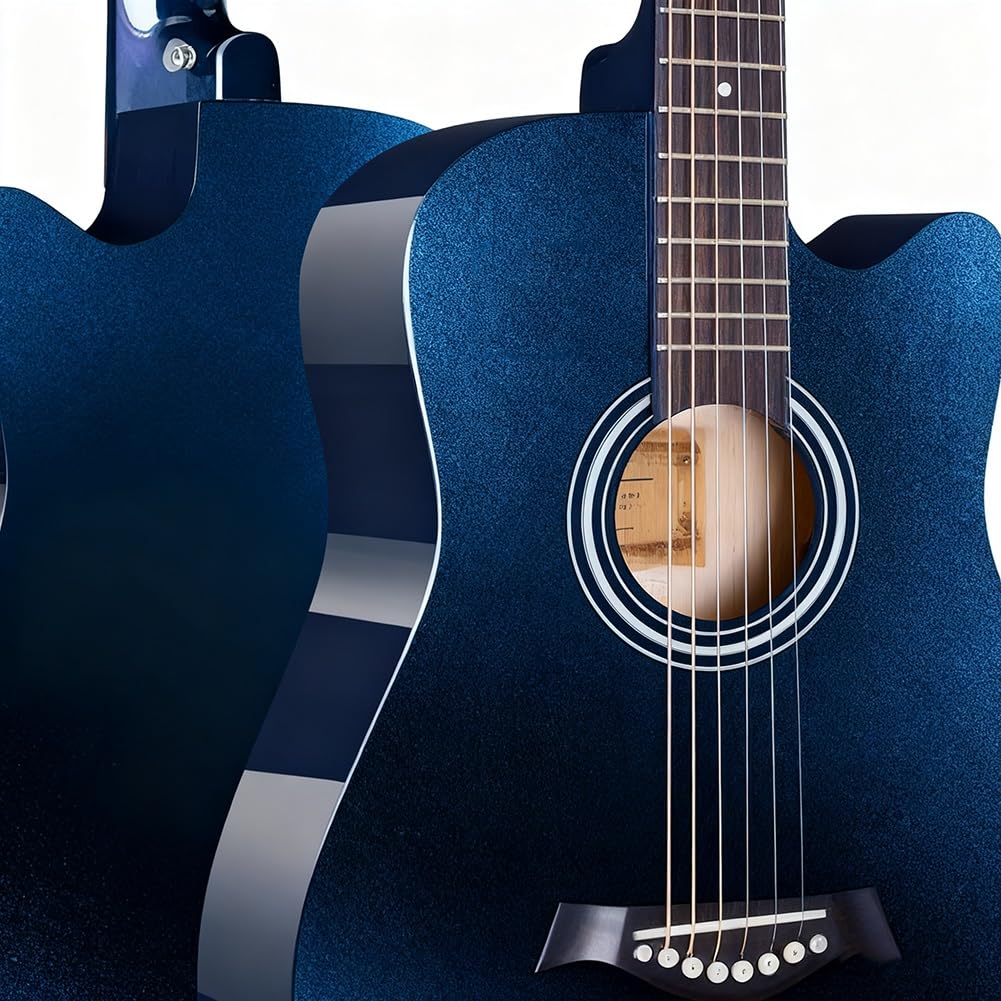 Pełnowymiarowy zestaw gitar akustycznych dla początkujących z torbą na koncert