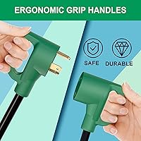 Vista 3 de STRIGHT Cable de Extensión para RV de 50 Pies 30 Amp, Cable de Extensión de Energía para RV NEMA TT-30P Macho a TT-30R Hembra Trabajo Pesado 10 AWG