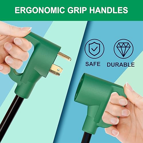 Miniatura 3 de STRIGHT Cable de extensión RV de 10 pies de 30 amperios, cable de extensión de alimentación RV NEMA TT-30P macho a TT-30R hembra, resistente calibre