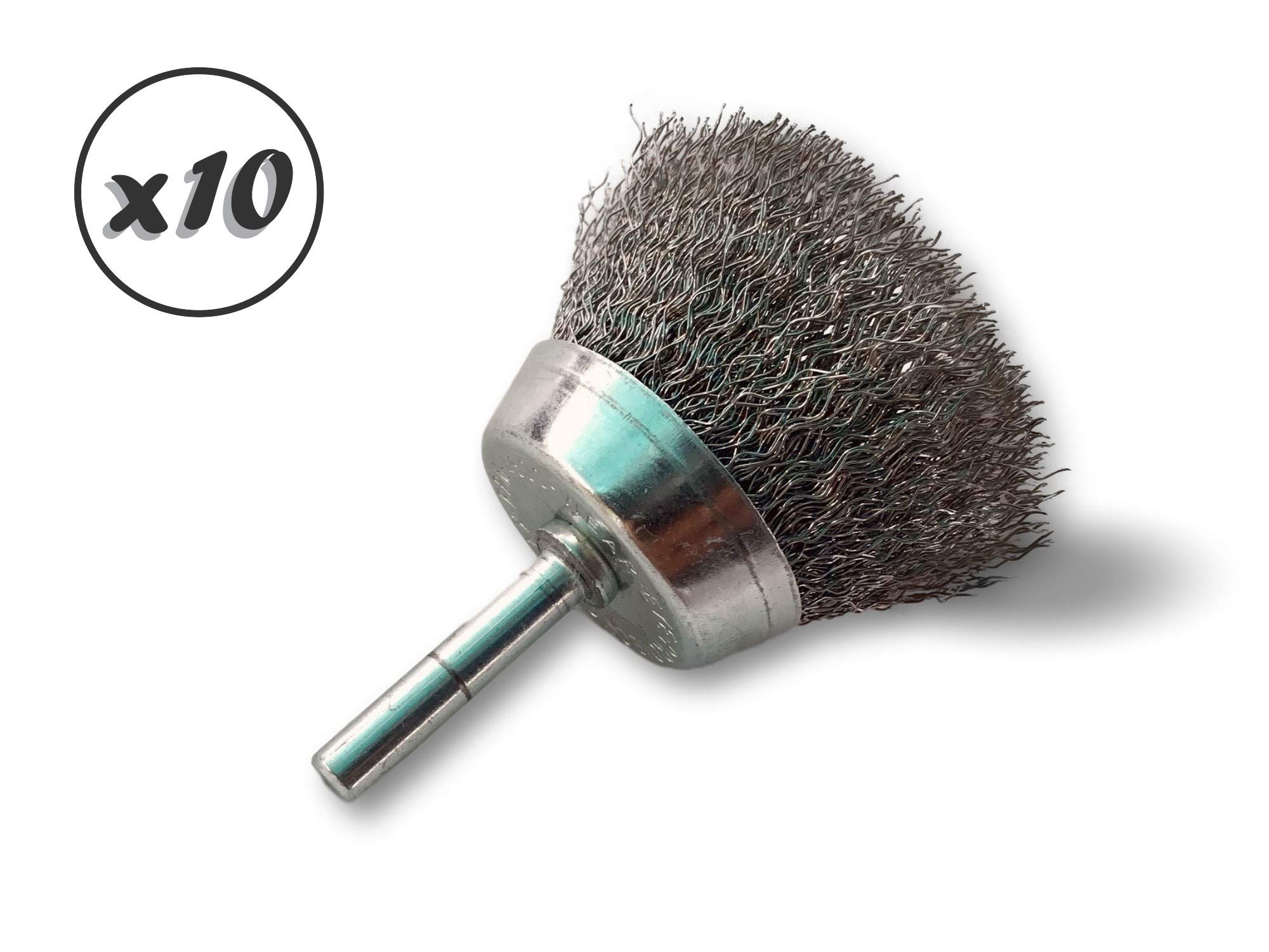 Kibros Lot 10 brosses rotatives coupe Ø 50 mm acier dur