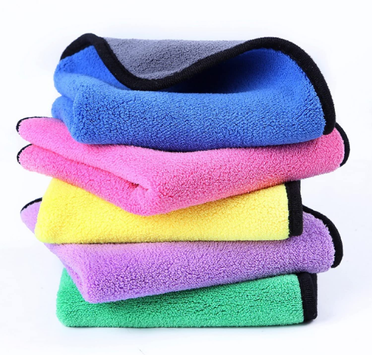 Khillayox Microfiber Cleaning Towel 300 GSM Multicolor Thick Lint & Streak-Free Multipurpose Cloths | Microfiber Towels for Car, Bike Cleaning, Polishing, Washing & Detailing Set of 3-30x40 cm-image-47