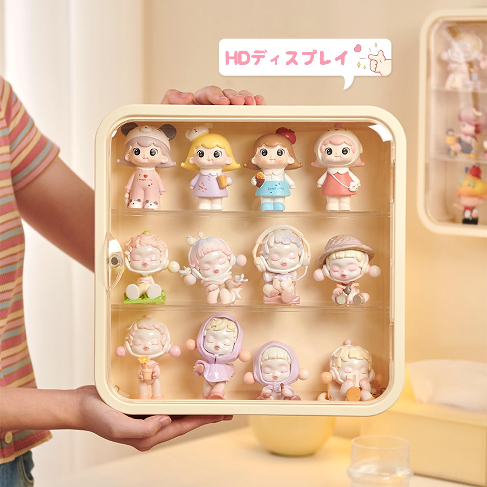 Amazon.co.jp: フィギュアケース 2pcs 3段 コレクションケース 壁掛け