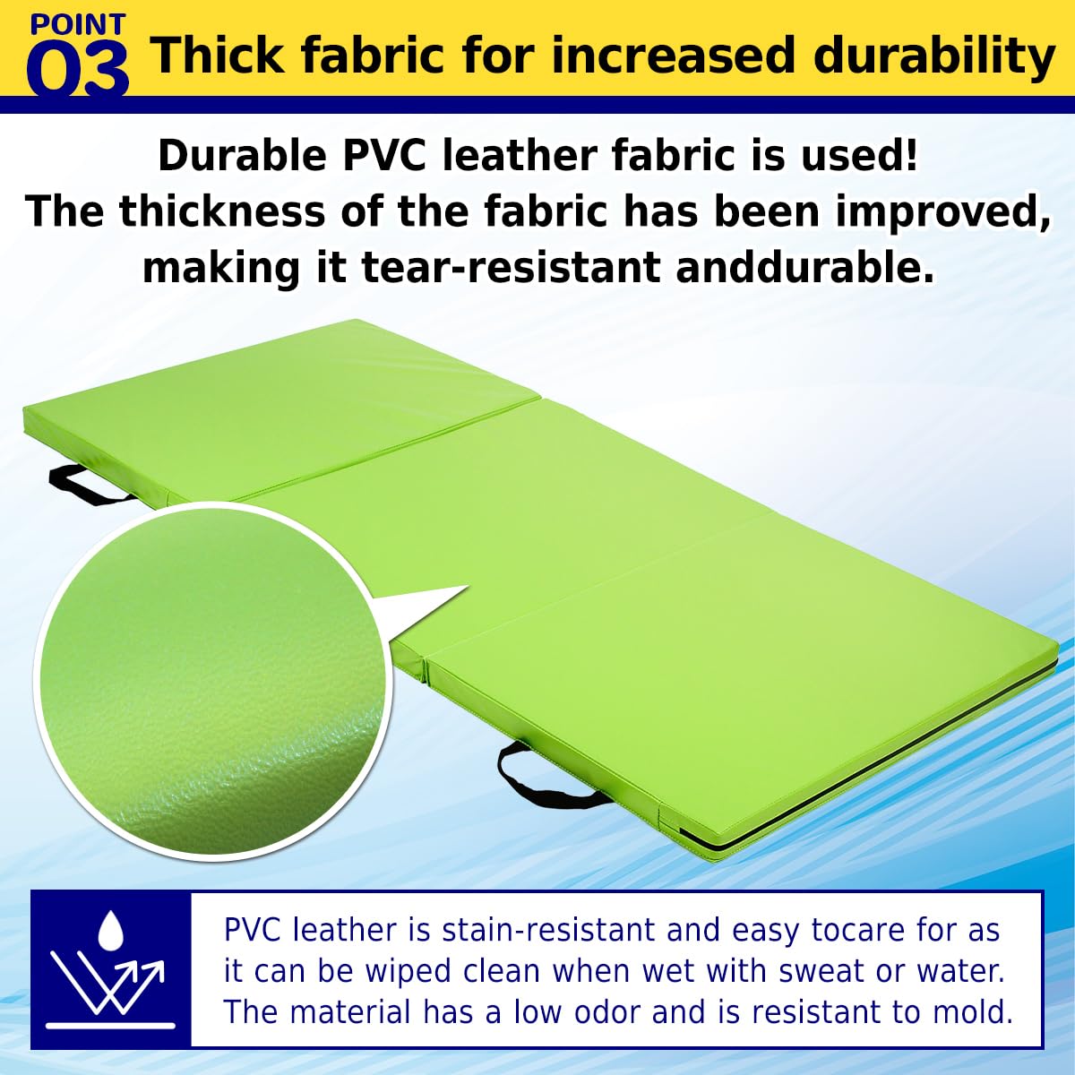 'KaRaDaStyle Gymnastics Mat Folding Stretch Mats 71''x31''x2'' Exercise Muscle Training Children Play Horizontal Bar Mat Yoga Sports Soundproof Home Use'