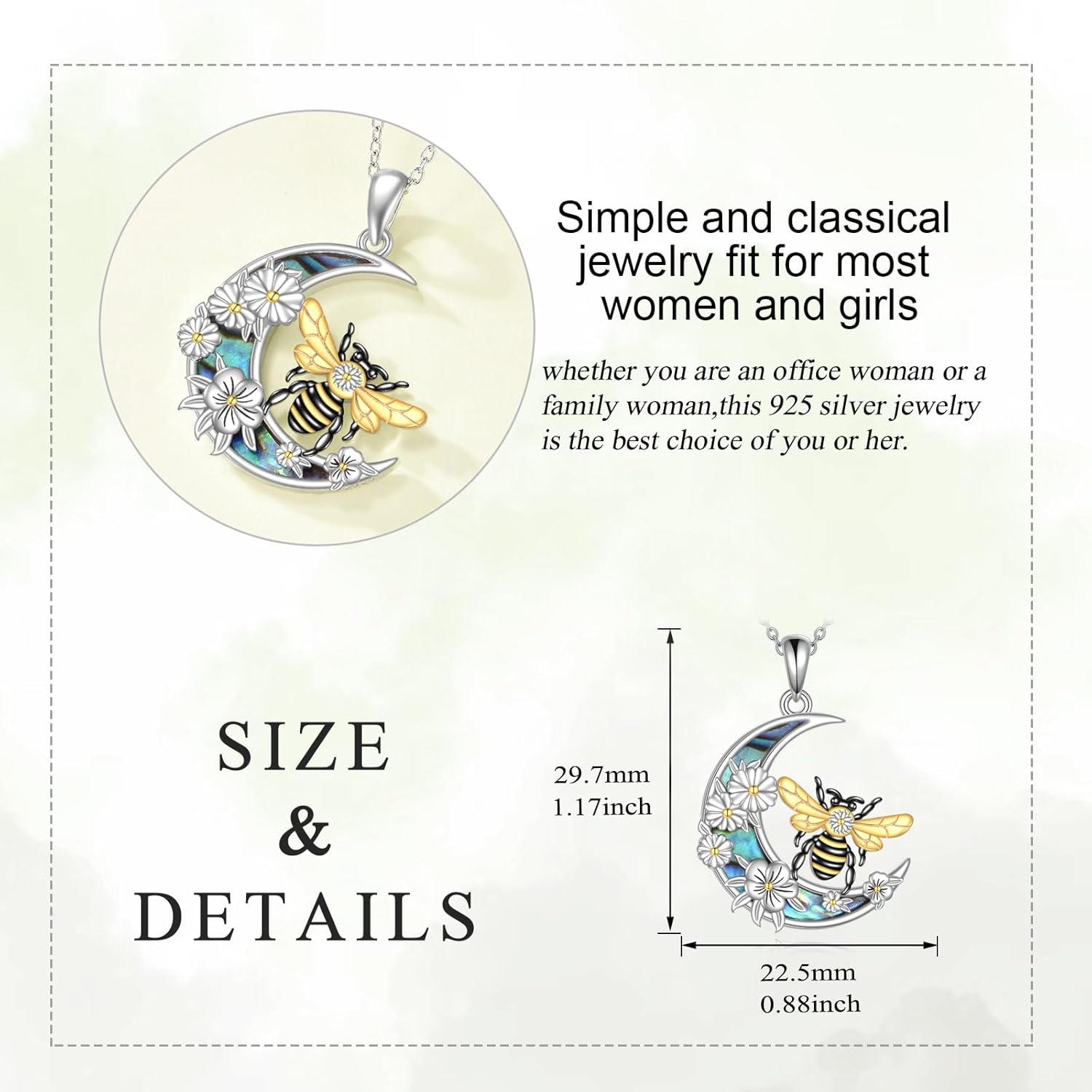 POPLYKE Bat Crescent Moon Necklace for Women 925 Sterling Silver Black Bat Gothic Necklace Pendant Gifts Jewelry for Women - Image 4