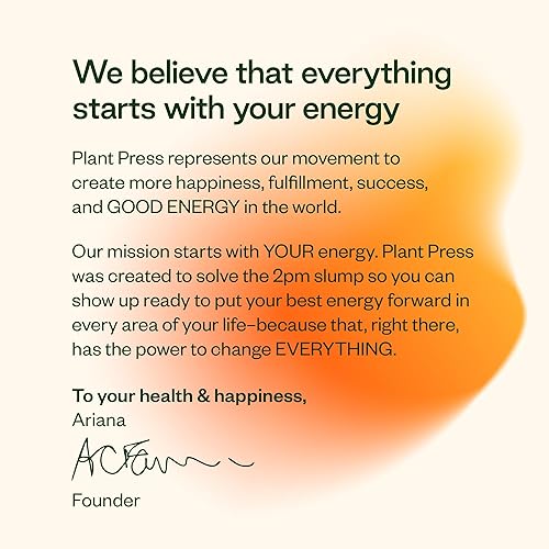 Miniatura 7 de Plant Press - Bebida energética orgánica, 100 mg de cafeína alternativa al café limpio, gama completa de vitaminas, electrolitos, sin alcoholes de