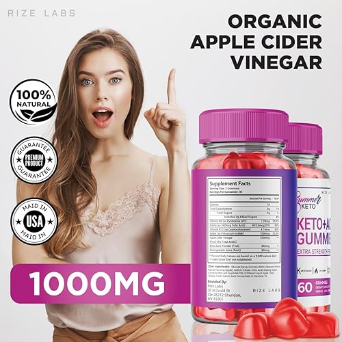 Miniatura 5 de Gomitas Summer Keto+ACV - Gomitas de pérdida de peso de verano - Dieta de grasa abdominal, fórmula avanzada vegana (120 gomitas)