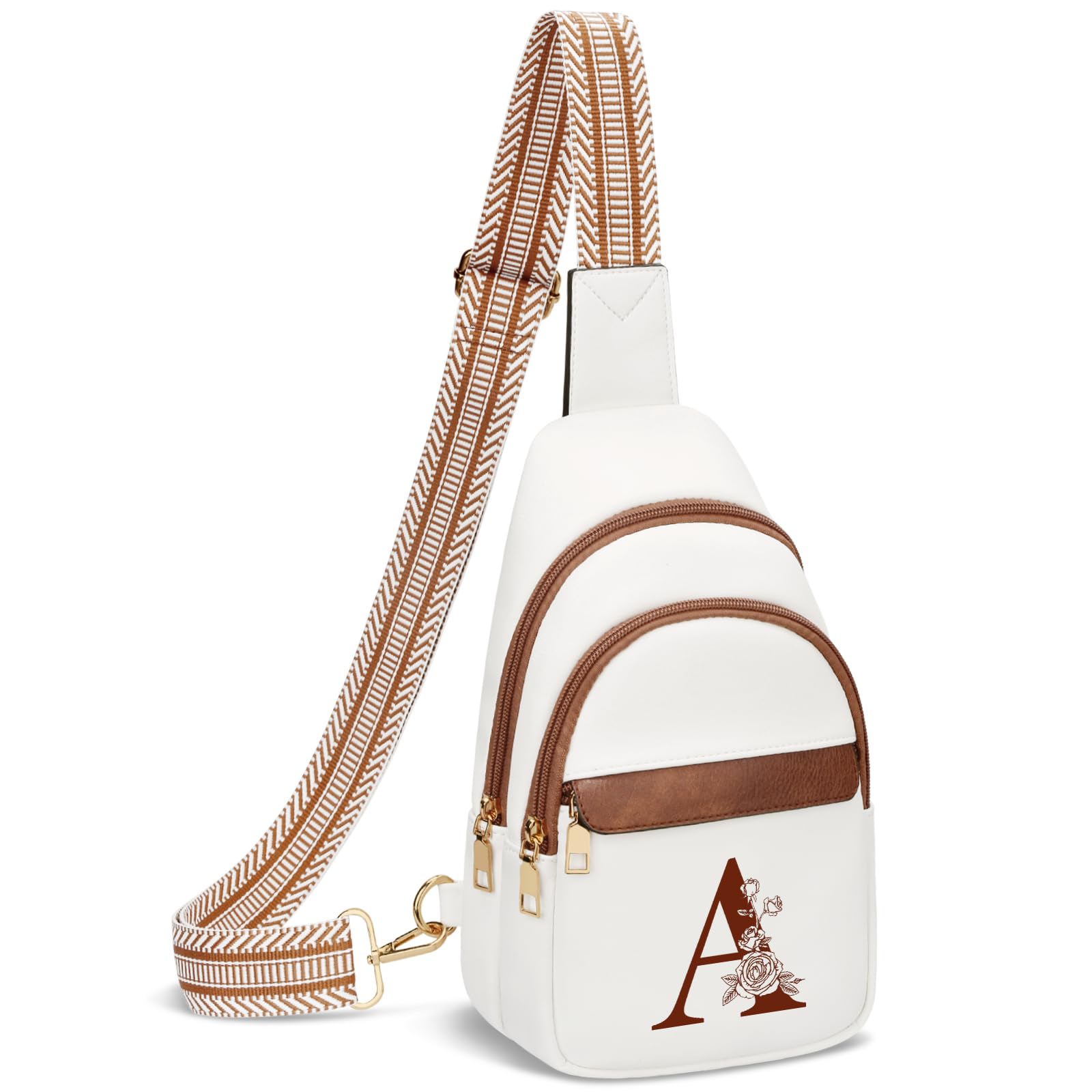 CLOUDWINGS Mothers Day Gifts for Women Mom Wife Crossbody Bags Sling Bag Fanny Packs with Initial Chest Bag | Initial