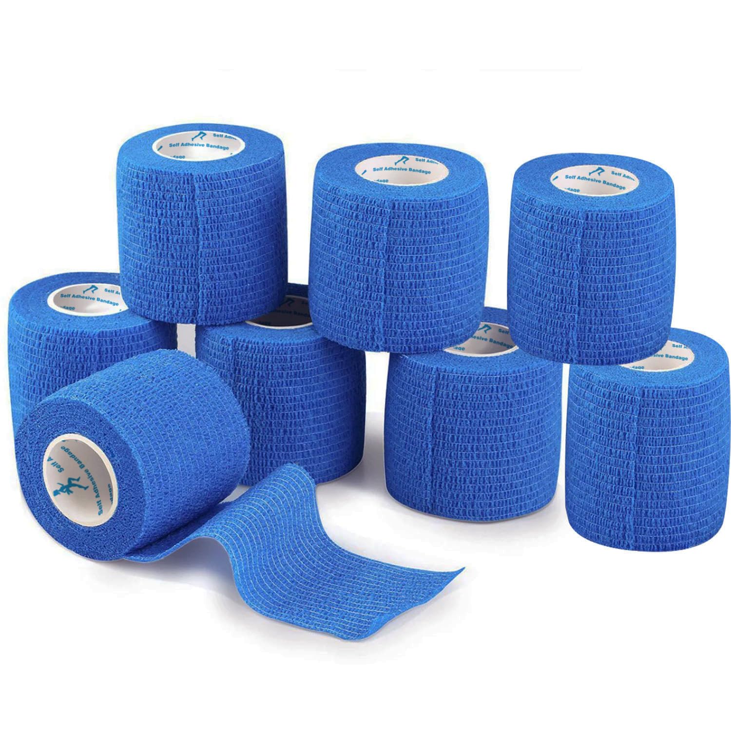 ANAMPION 8 Rolls Self-Adhesive Football Sock Tape 5cm x 4.5m Self Adherent Cohesive Bandages Wrap First Aid Athletic Sports Tape for Wrist Ankle Pet & Vet Wrap for Dogs, Horse (8, Flesh Color, 5cm) — view 9