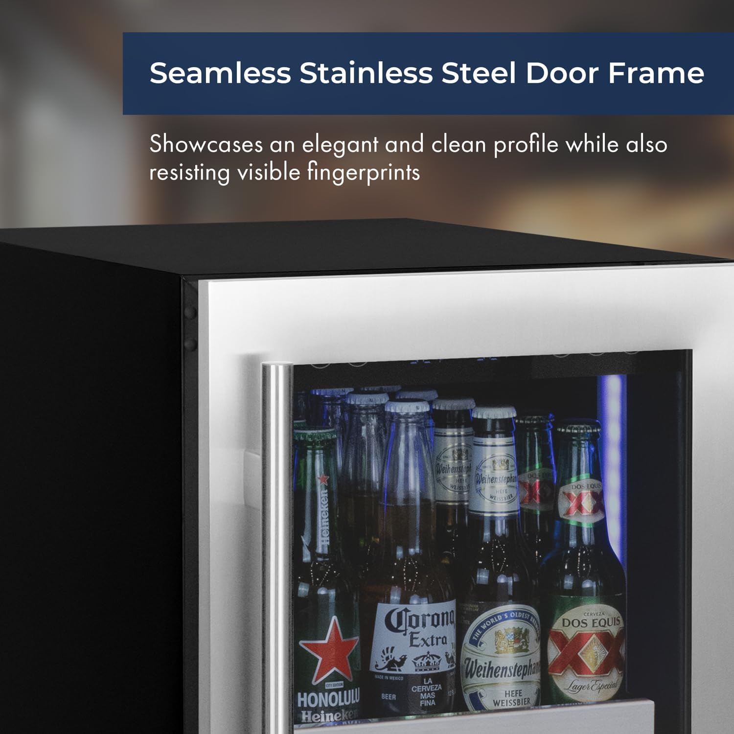 Kegco 15" Wide Reserva Series Stainless Steel Right Hinge Beverage Center