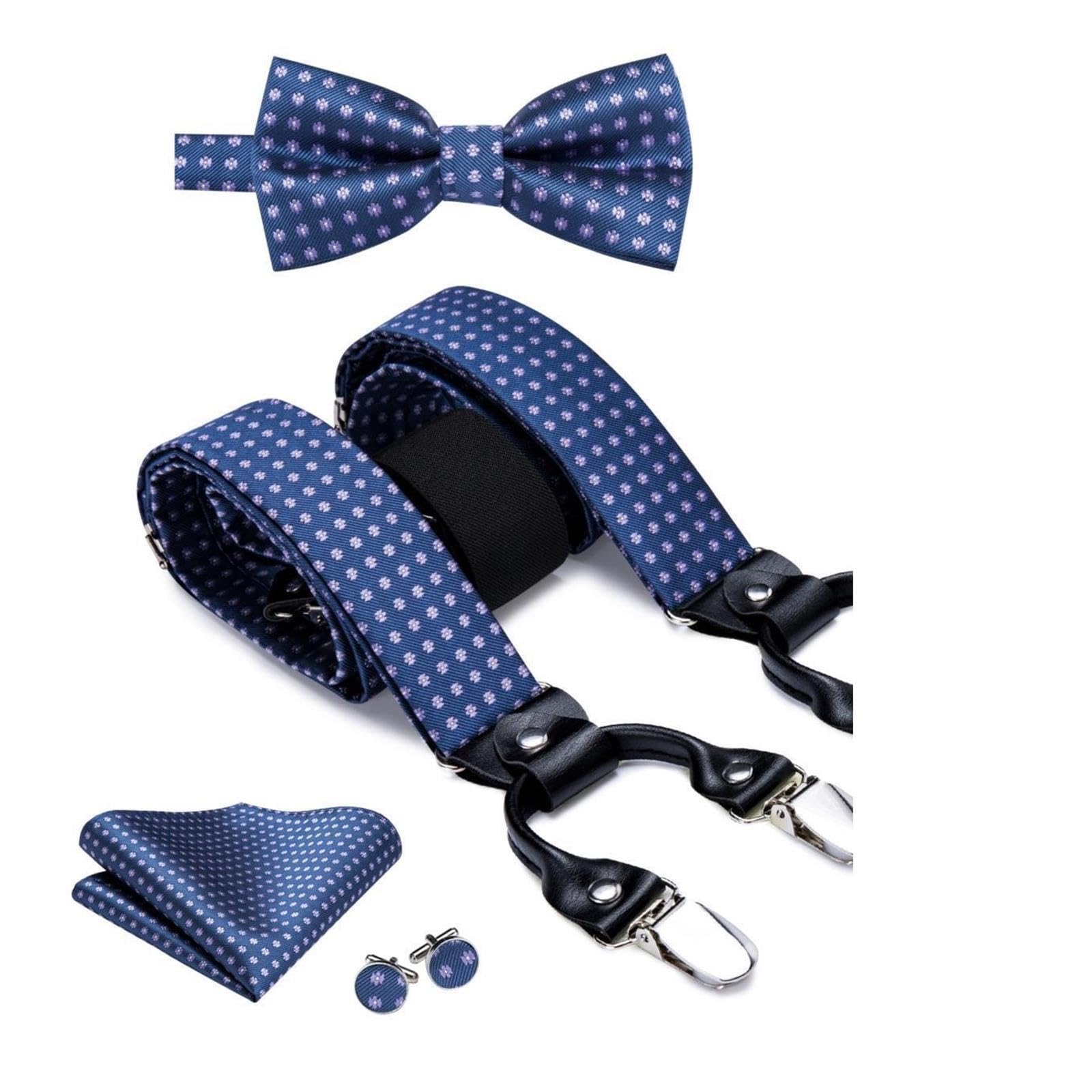 Set papillon con bretelle da uomo