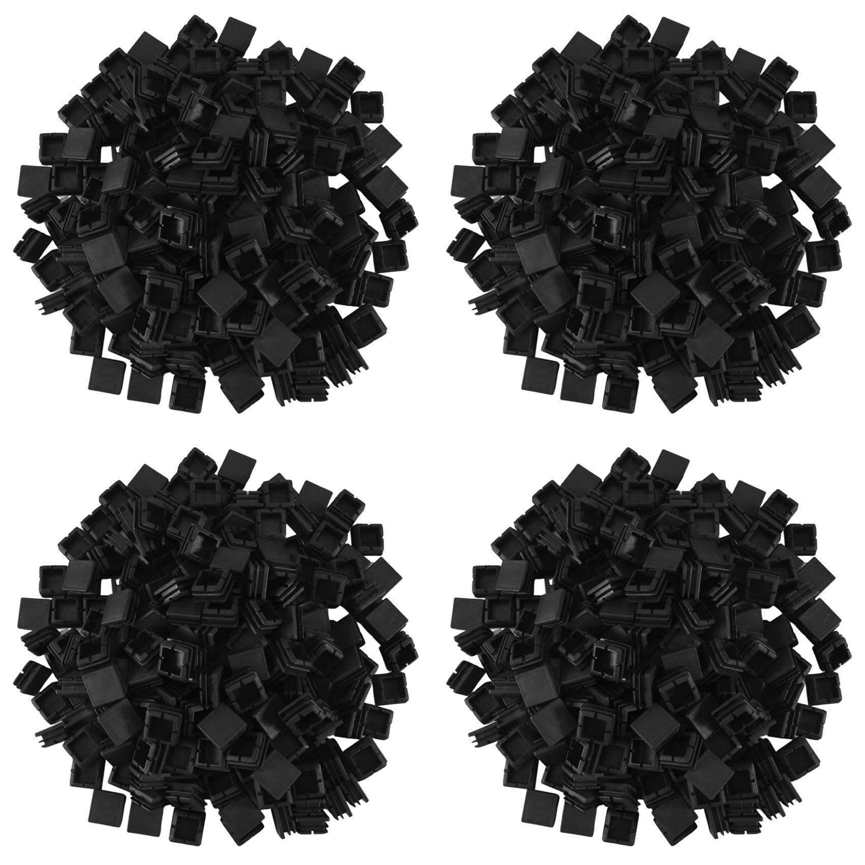 Jnchdghwa 800Pcs 1 Inch Square Tube End Cap Plastic Plugs Tube End Caps Post Pipe Cap Cover Tubing Insert Chair Glide Plugs