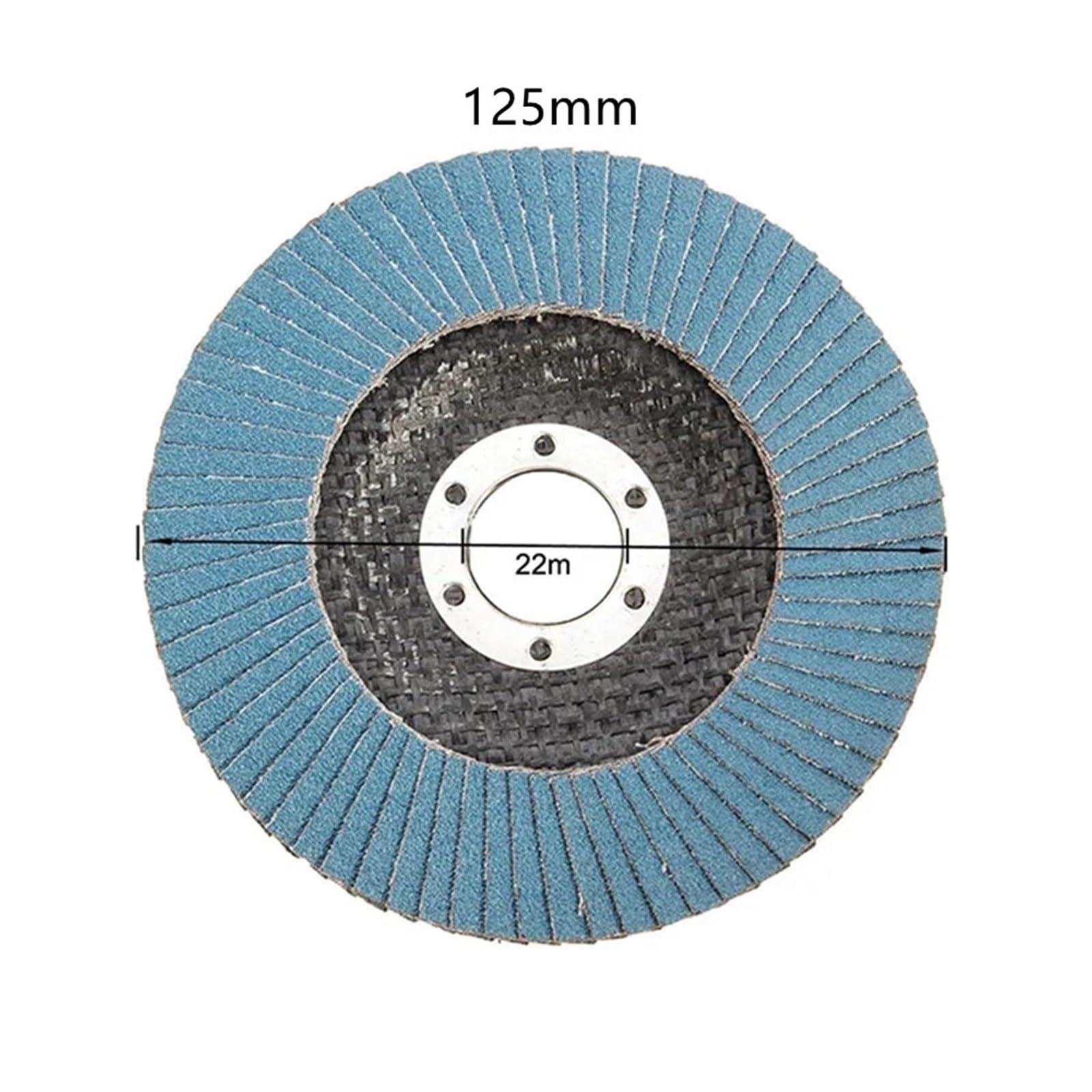 5 pz 125mm 5 "Disco Abrasivo for Smerigliatrice Angolare Metallo Plastica Legno Utensile Abrasivo 40/60/80/120 Grana Mole Dischi Lamellari(Grit 80)