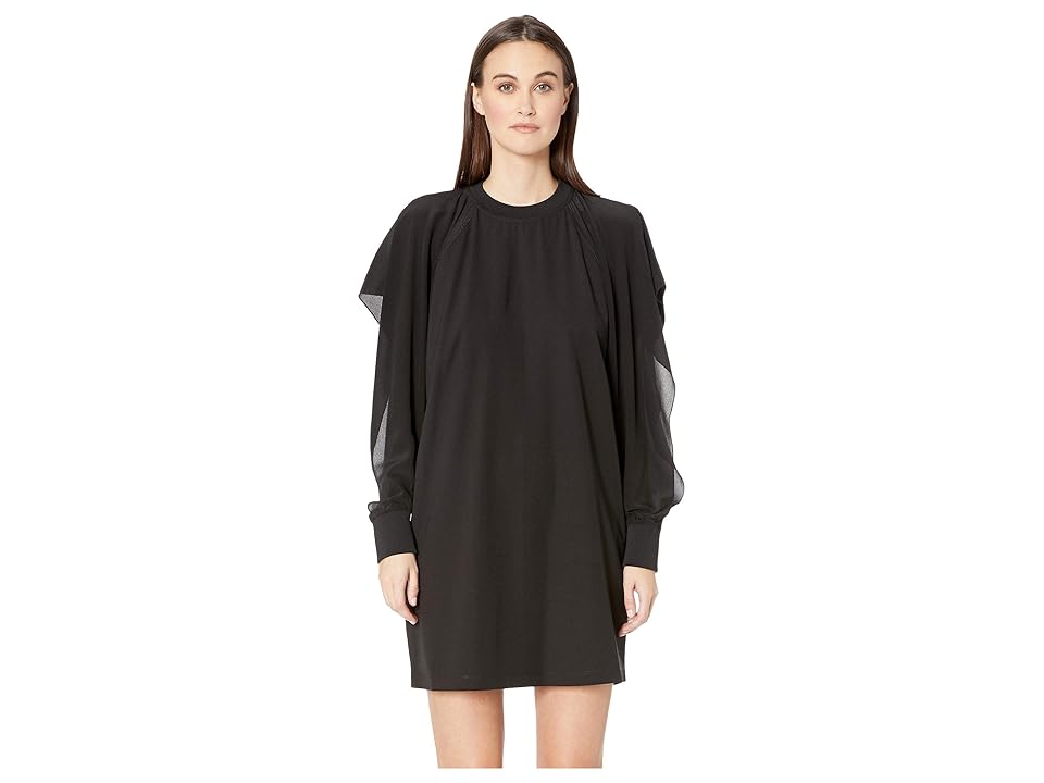 

Sportmax Teiera Long Sleeve Cold Shoulder Dress (Black) Women's Clothing