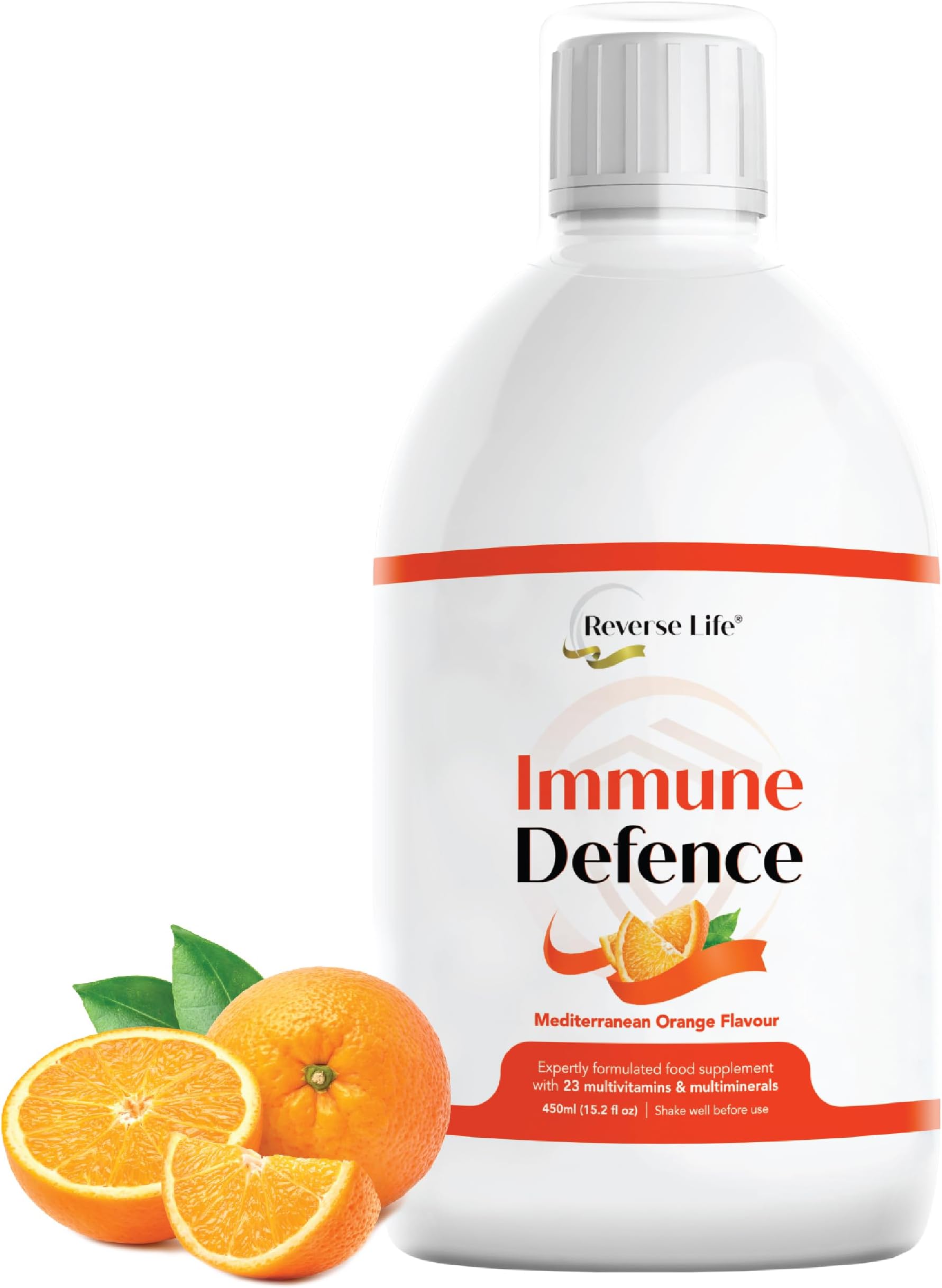 Reverse Life Immune Defence Multivitamin Supplement, Orange, 500ml