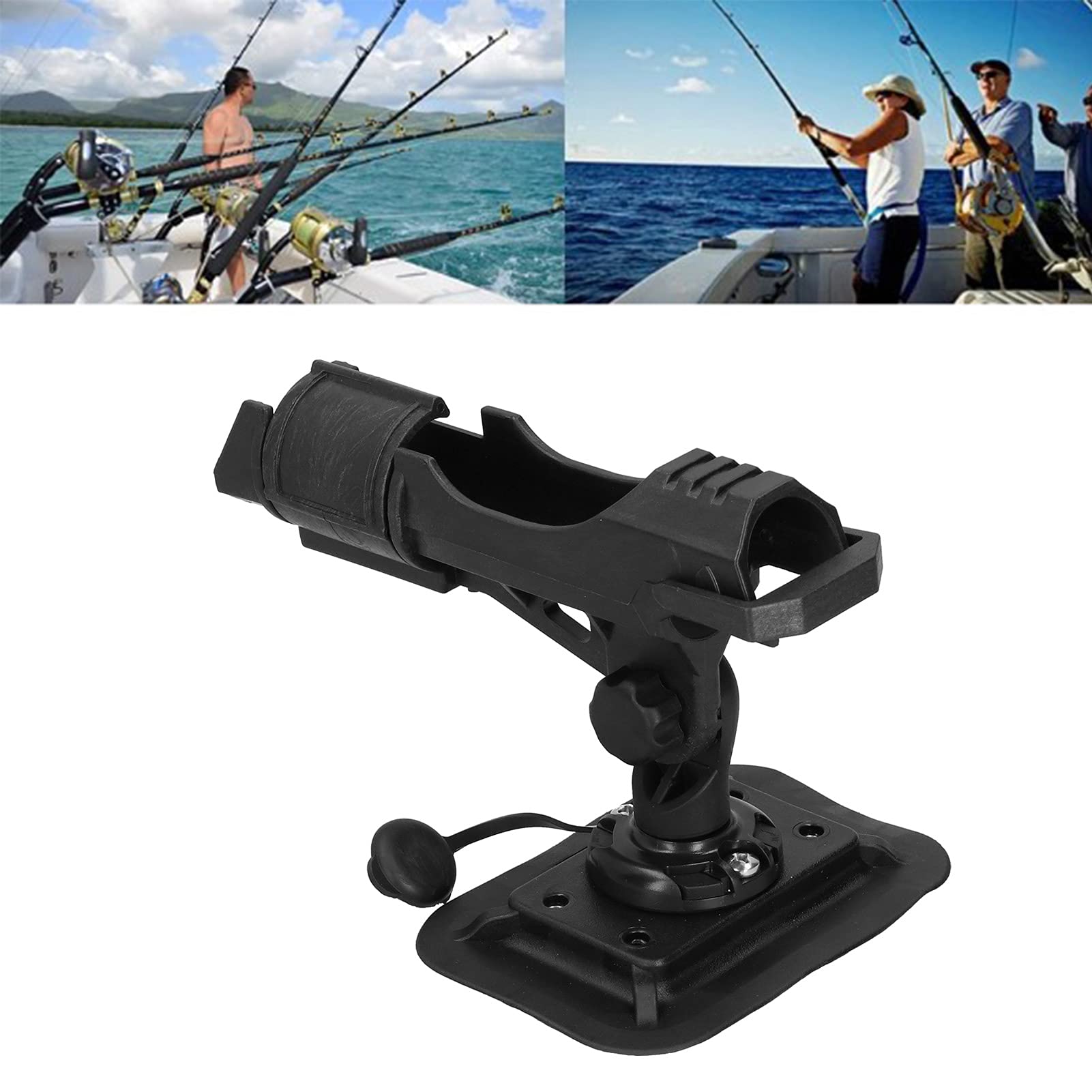 4 Porta Mulinello Da Pesca Regolabili | Supporto Per Canna In Plastica E Metallo Con Rondella Antiscivolo, Da 6 A 10 Cm - 2