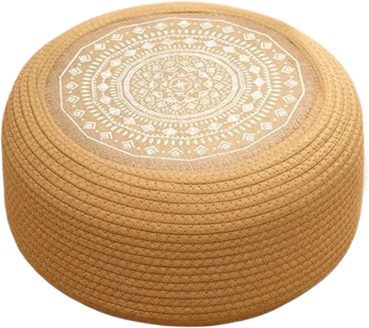Tatami Mat – Straw Seat Cushion for Meditations | Soft Weave with Supportive Padding, Handwoven Straws for Yogas House Decor Floors Seating Daily Wellness Practices, 20cm