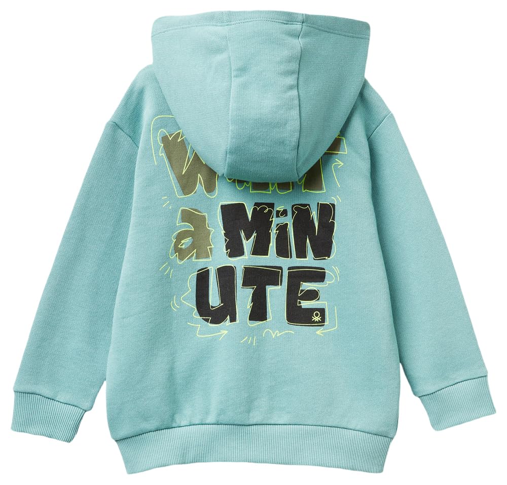 United Colors of Benetton Chaqueta C/CAPP M/L, Verde, 2 años
