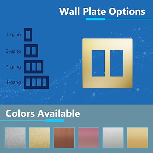 Miniatura 4 de LIDER Placa de pared metálica doble decorativa, resistente a la temperatura y a los impactos, acero inoxidable 201, cubierta sin tornillos,