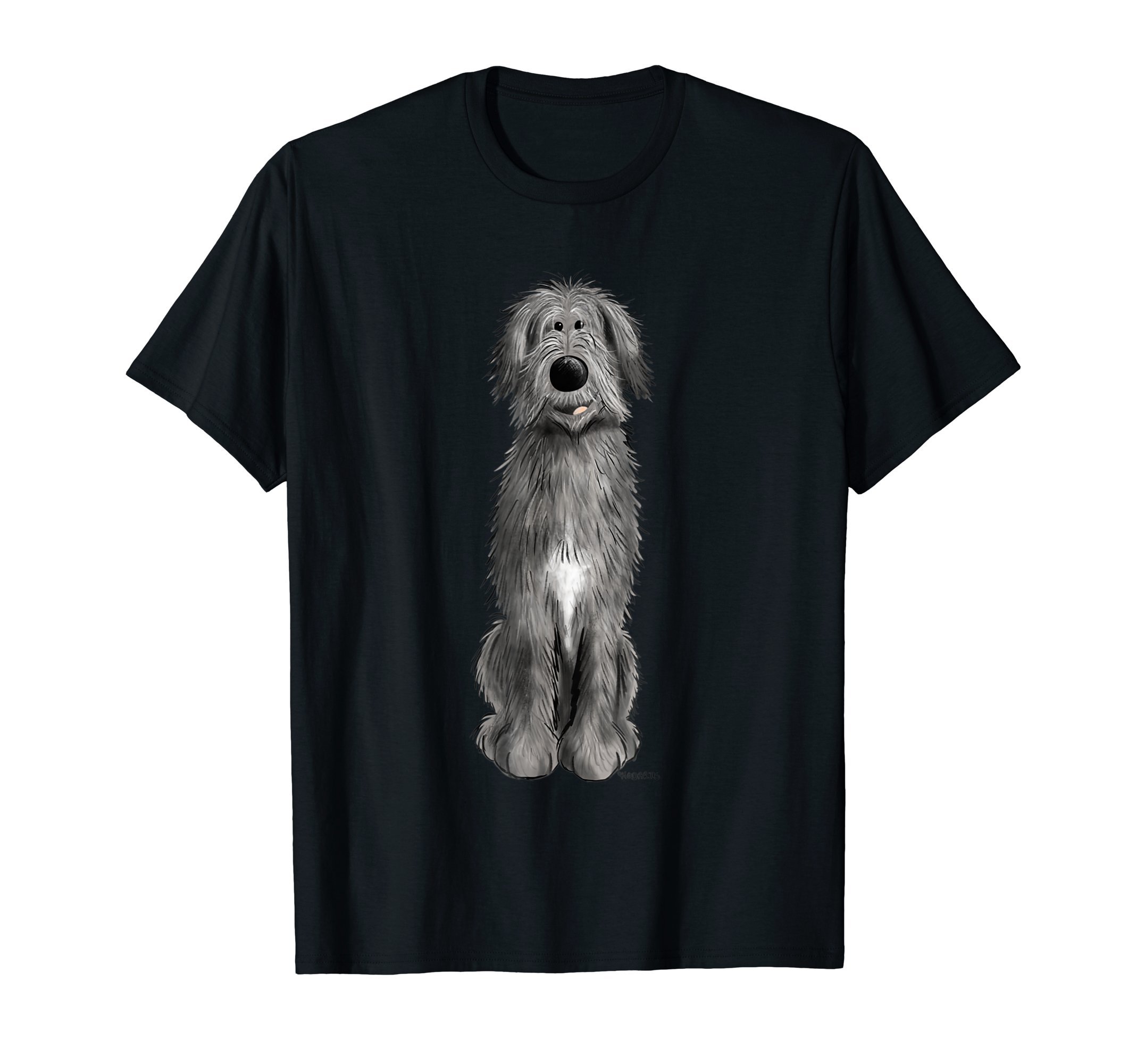 Happy Irish Wolfhound Tee Cartoon Dog Breed T-ShirtOEKO-TEX STANDARD 100