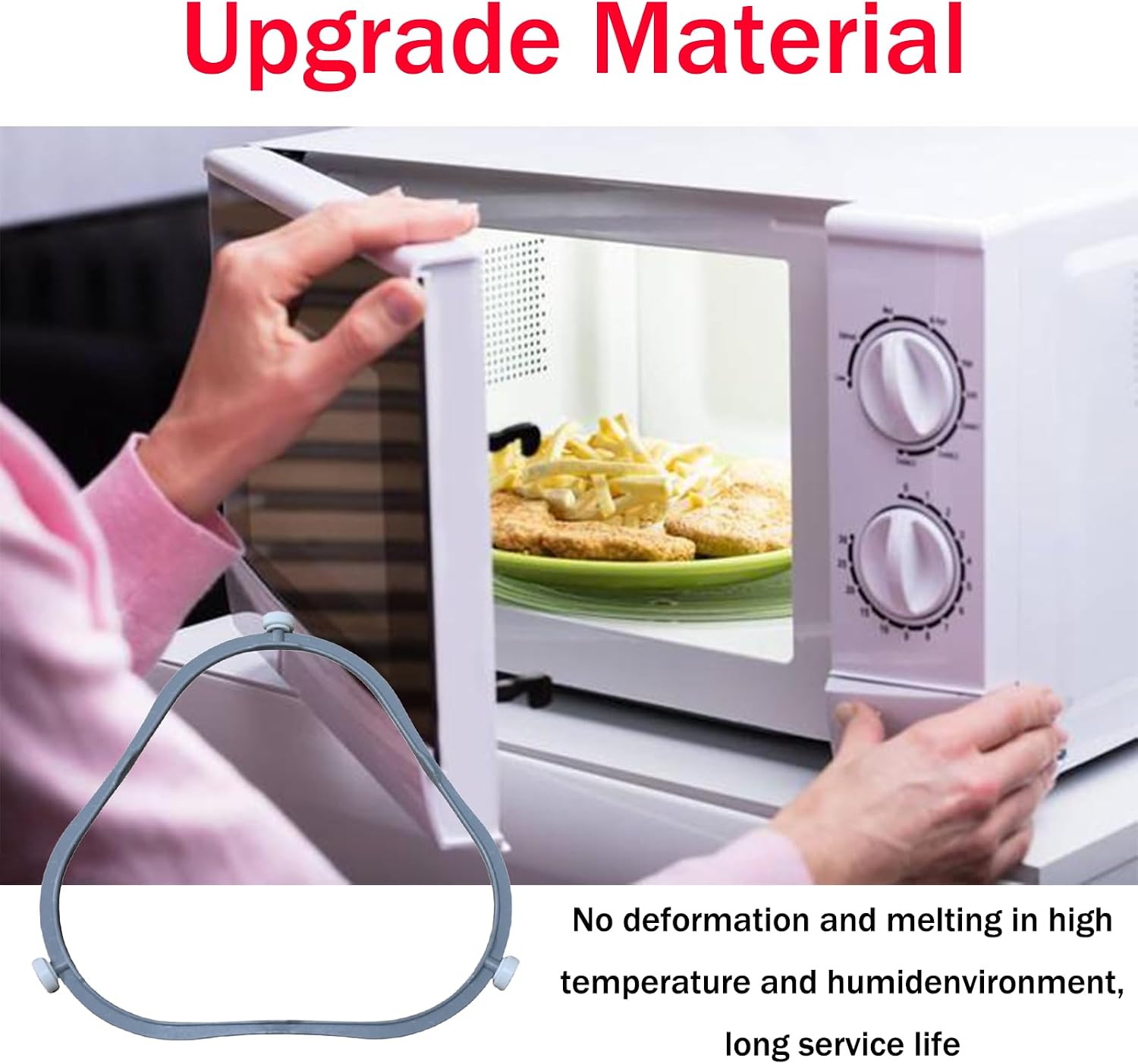 7.48inch W11252182 8206227 Rotating Ring Roller, Microwave Turntable Ring 8206227, Middle Glass Plate Tray Support Holder, Replacement Inner Ring for Microwave Oven Glass Turntable Plate