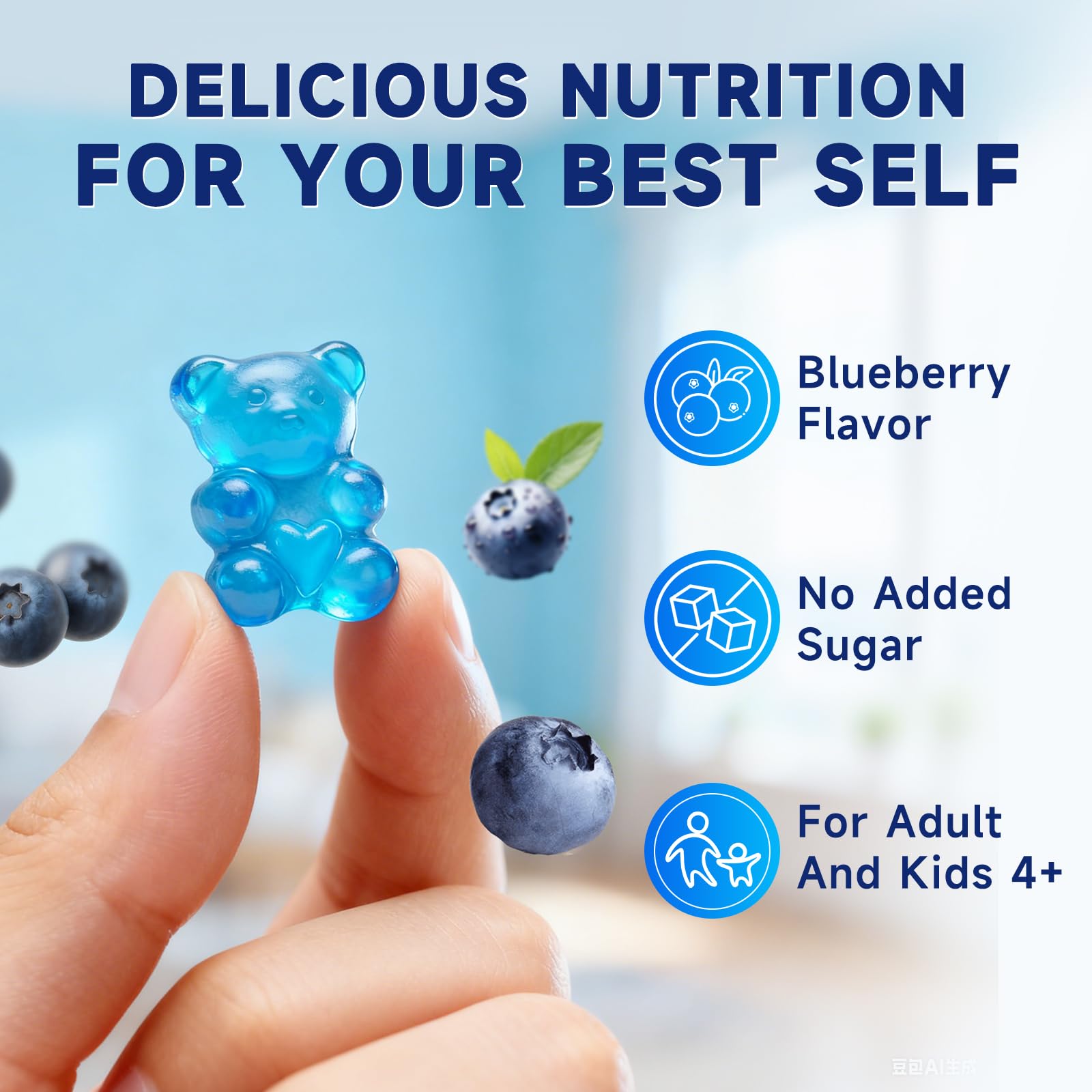 600mg Magnesium Glycinate Gummies - Blueberry Flavor - 120 Count — Amazon image 8