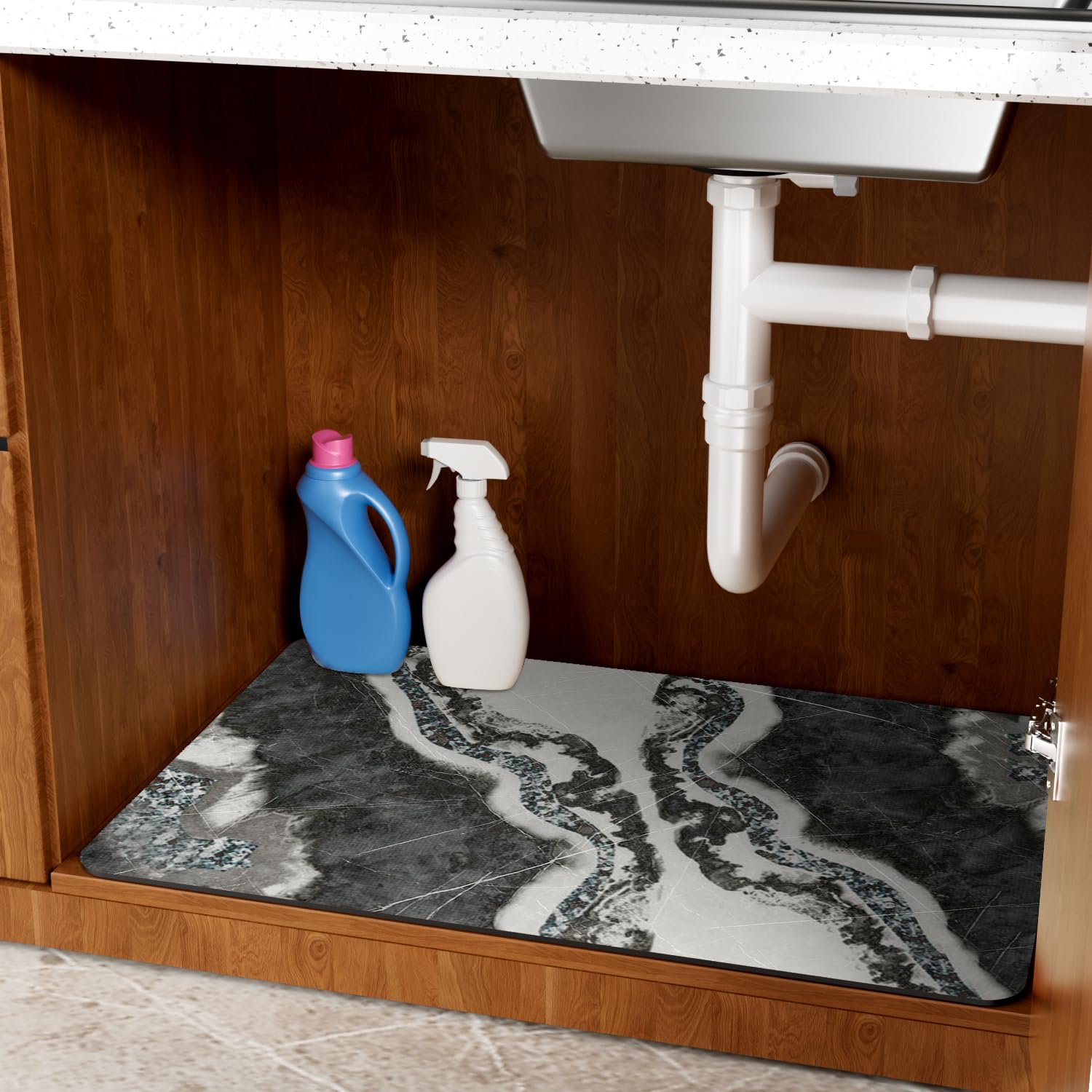 Tapis de séchage absorbant et antidérapant pour protéger l'évier