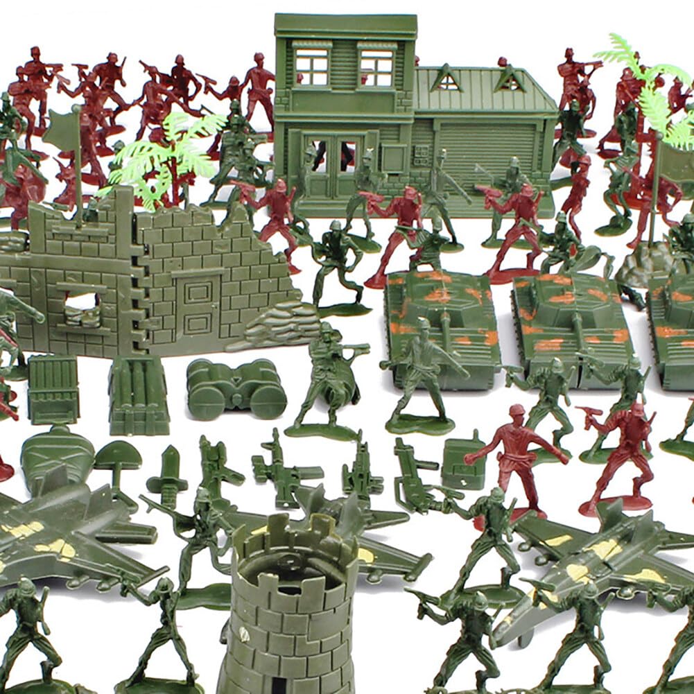 Mini Soldaten Figuren Spielzeug Set Armee Spielzeug Paket Soldier Spielset Armee Actionfiguren Militär Modell Militär Toy Plastik-Soldatenfiguren Spielzeug Militärspielset für Kinder 290Teilig