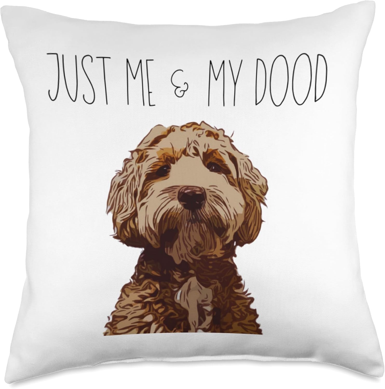 Goldendoodle Labradoodle Design Throw Pillow
