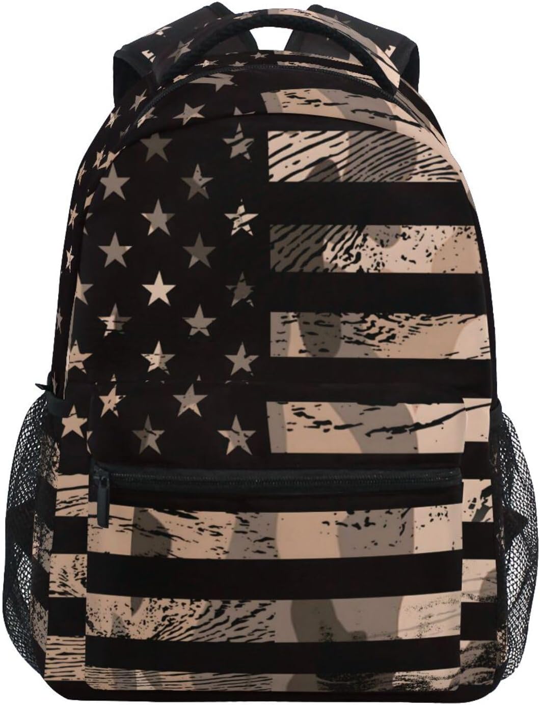 ALAZA American USA Flag Desert Camouflage Backpack Best Suitable for Under 13 Boys Kids Girls School Laptop iPad Tablet Travel School Bag with Multiple Pockets