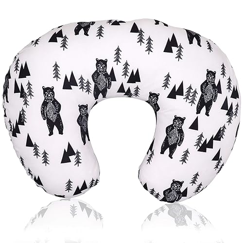 Miniatura 15 de Funda de almohada de lactancia, funda de almohada elástica y extraíble, ultra suave, se adapta perfectamente a la funda de almohada de alimentación